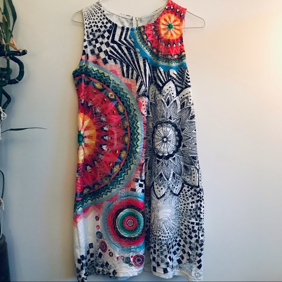 Suzy Shier Boho printed Dress - Size M - Picture 1 of 4
